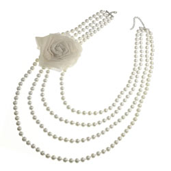 Corsage and Pearl Necklace