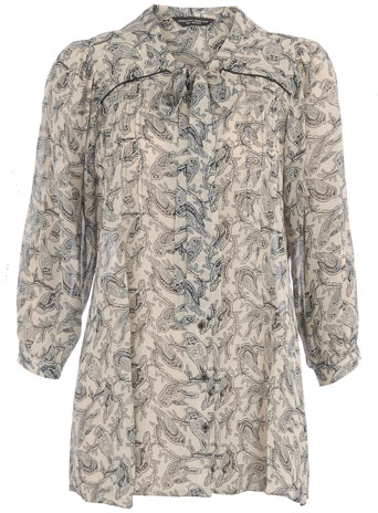 Dorothy Perkins Cream bird print blouse DP05196681