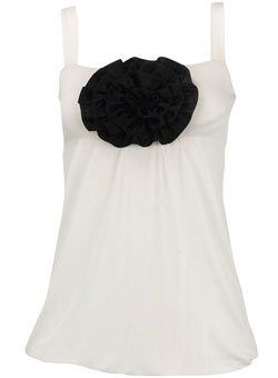 Dorothy Perkins Cream/black rose vest