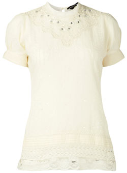 Dorothy Perkins Cream embroidered top