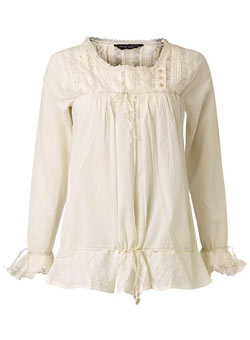 Dorothy Perkins Cream lace panel top