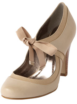 Dorothy Perkins Cream ribbon tie shoes