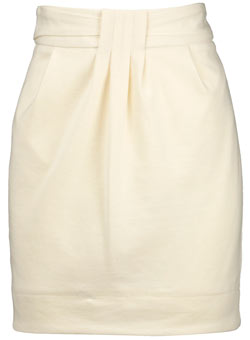 Dorothy Perkins Cream twist tulip skirt