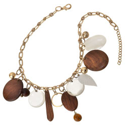 Dorothy Perkins Facet and shell charm necklace
