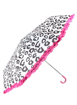Fuschia frill leopard umbrella