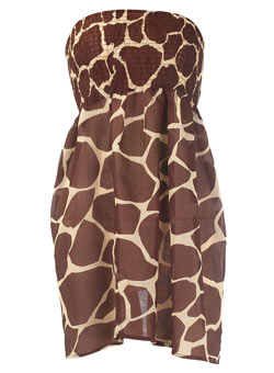 Dorothy Perkins Giraffe shirred bandeau top