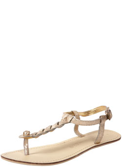 Dorothy Perkins Gold leather plait sandal