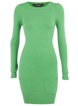 Green jumper dress