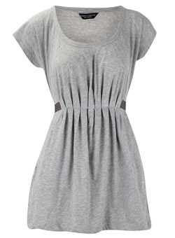 Dorothy Perkins Grey belted pleat tunic