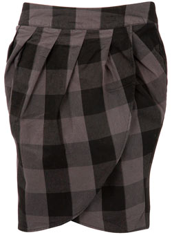 Dorothy Perkins Grey/black tulip skirt