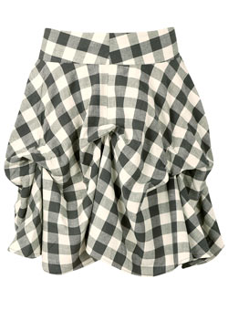 Dorothy Perkins Grey check hitch skirt