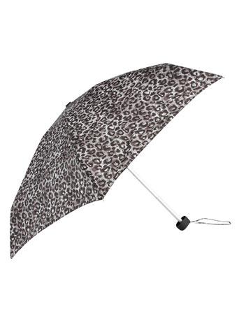 Grey leopard print umbrella
