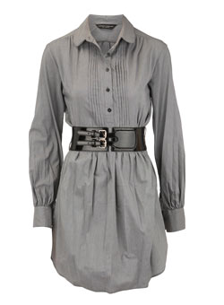 Dorothy Perkins Grey oversized belted shirt