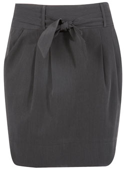 Dorothy Perkins Grey tie belt skirt