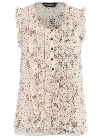 Dorothy Perkins Heart print ruffle blouse