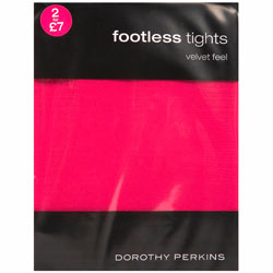 Hot pink footless tights