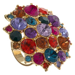 Dorothy Perkins Huge Mixed Stone Disc Ring