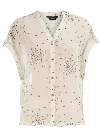 Ivory bird tuck side blouse DP05276183