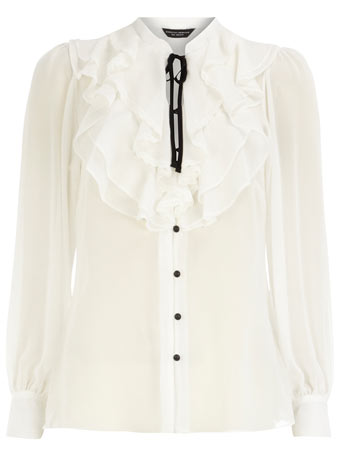 Ivory dandy frill blouse DP05333982