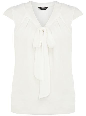 Ivory pussybow blouse DP05353982