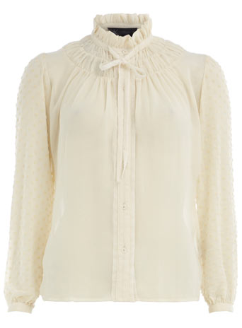 Dorothy Perkins Kardashian cream spot blouse DP36001081