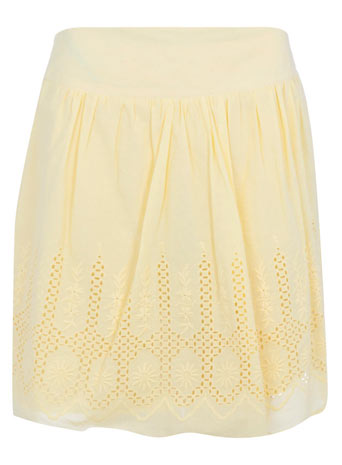 Dorothy Perkins Lemon cutwork skirt