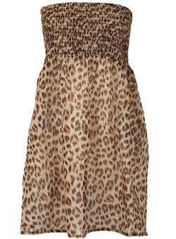 Dorothy Perkins Leopard bandeau dress