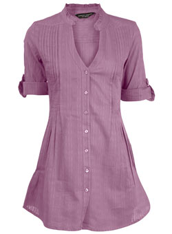 Lilac long line shirt