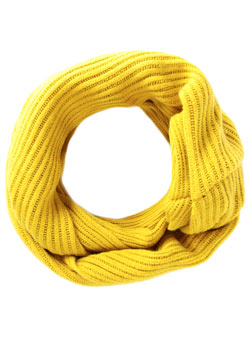 Lime ribbed supersoft snood