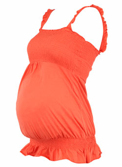 Dorothy Perkins Maternity coral shirred vest