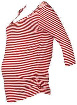 Dorothy Perkins Maternity red/white twist top
