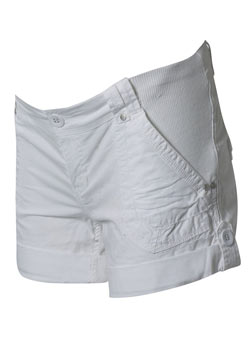 Maternity white brazil shorts