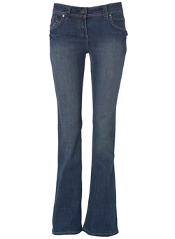 Dorothy Perkins Mid blue bootcut jeans.