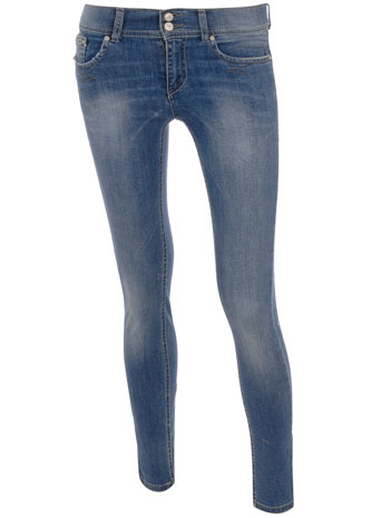 Dorothy Perkins Mid wash stud super skinny jeans