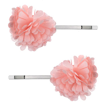Mini fabric flower clips