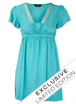Dorothy Perkins Mint lace tunic