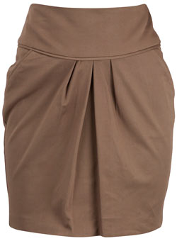 Dorothy Perkins Mocha piped tulip skirt