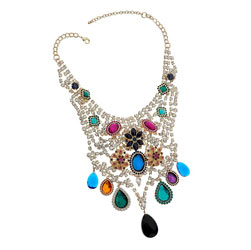 Dorothy Perkins Multi crown jewels necklace