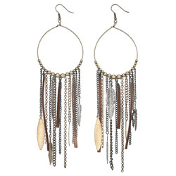 Navaho charm drop earrings