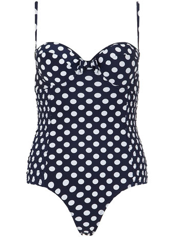 Dorothy Perkins Navy ruched side swimsuit DP06938130