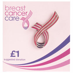 Dorothy Perkins New Breast Cancer Care pin badge