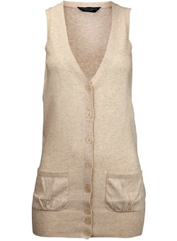 Dorothy Perkins Oatmeal cotton waistcoat