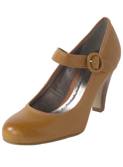 Dorothy Perkins Ochre piped bar shoes