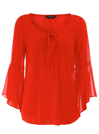 Dorothy Perkins Orange flare sleeve blouse DP05252274