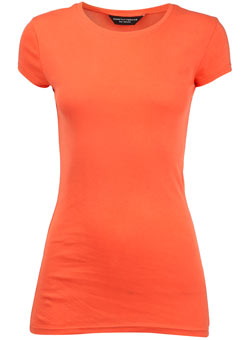 Dorothy Perkins Orange long line t-shirt