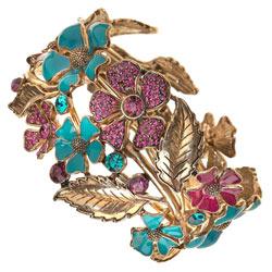 Dorothy Perkins Pave Flower Clamp Bracelet