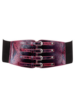 Pink 4 strap corset belt