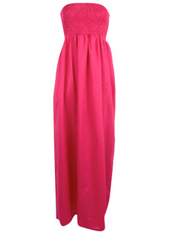 Dorothy Perkins Pink bandeau maxi dress