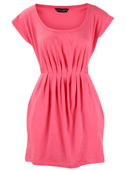 Pink belted pleat tunic