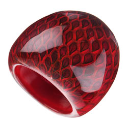 Dorothy Perkins Pink print effect domed ring